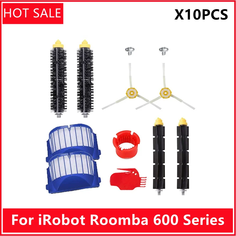 

For iRobot Roomba 600 Series Hepa Filter Main Side Brush Parts Vacuum Cleaner Kits