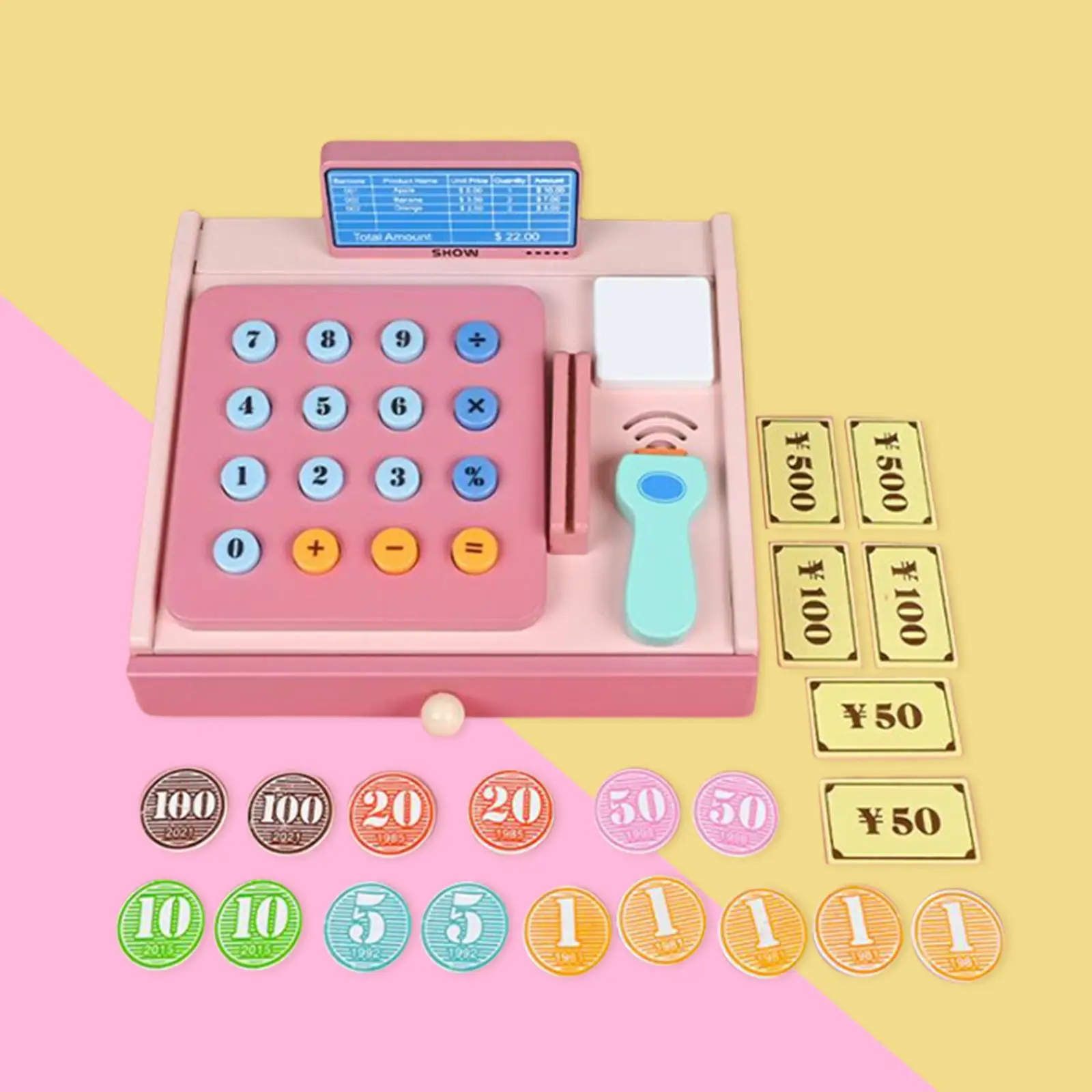

Симулятор кассы, развивающие игрушки для ролевых игр, детский сад