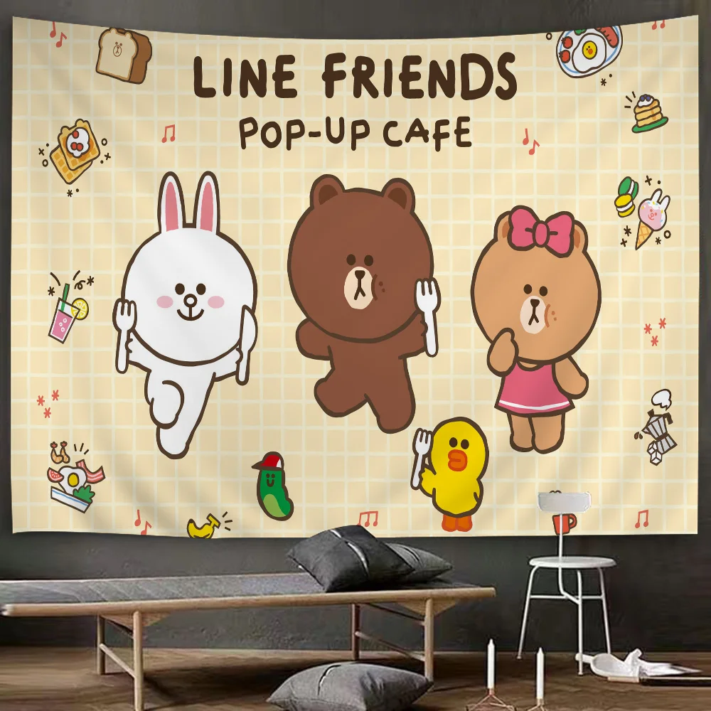 Милый искусственный гобелен в стиле аниме подвесной Таро хиппи настенные