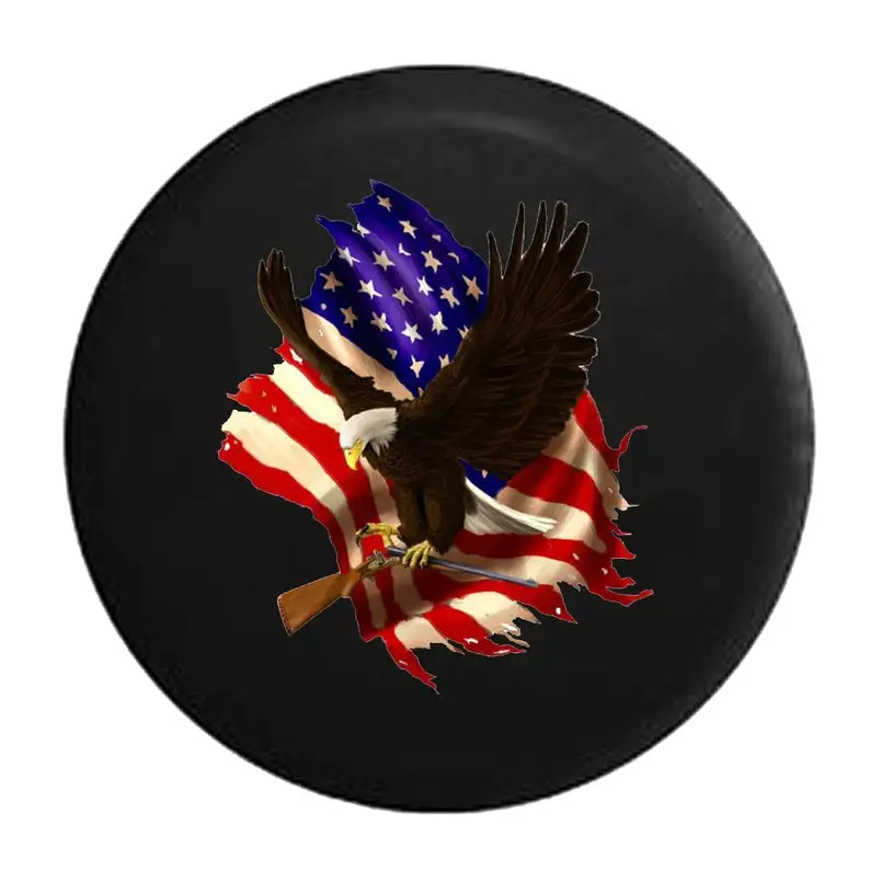

Крышка Запасного Колеса с американским флагом Patriot Eagle Для, кемпера, кроссовера с отверстием для резервной камеры или без него