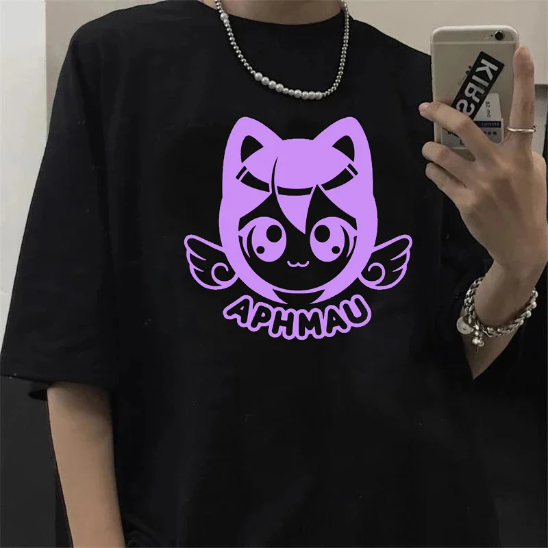 

Футболка aphmau Мужская винтажная, уличная одежда, топ с мангой в эстетике