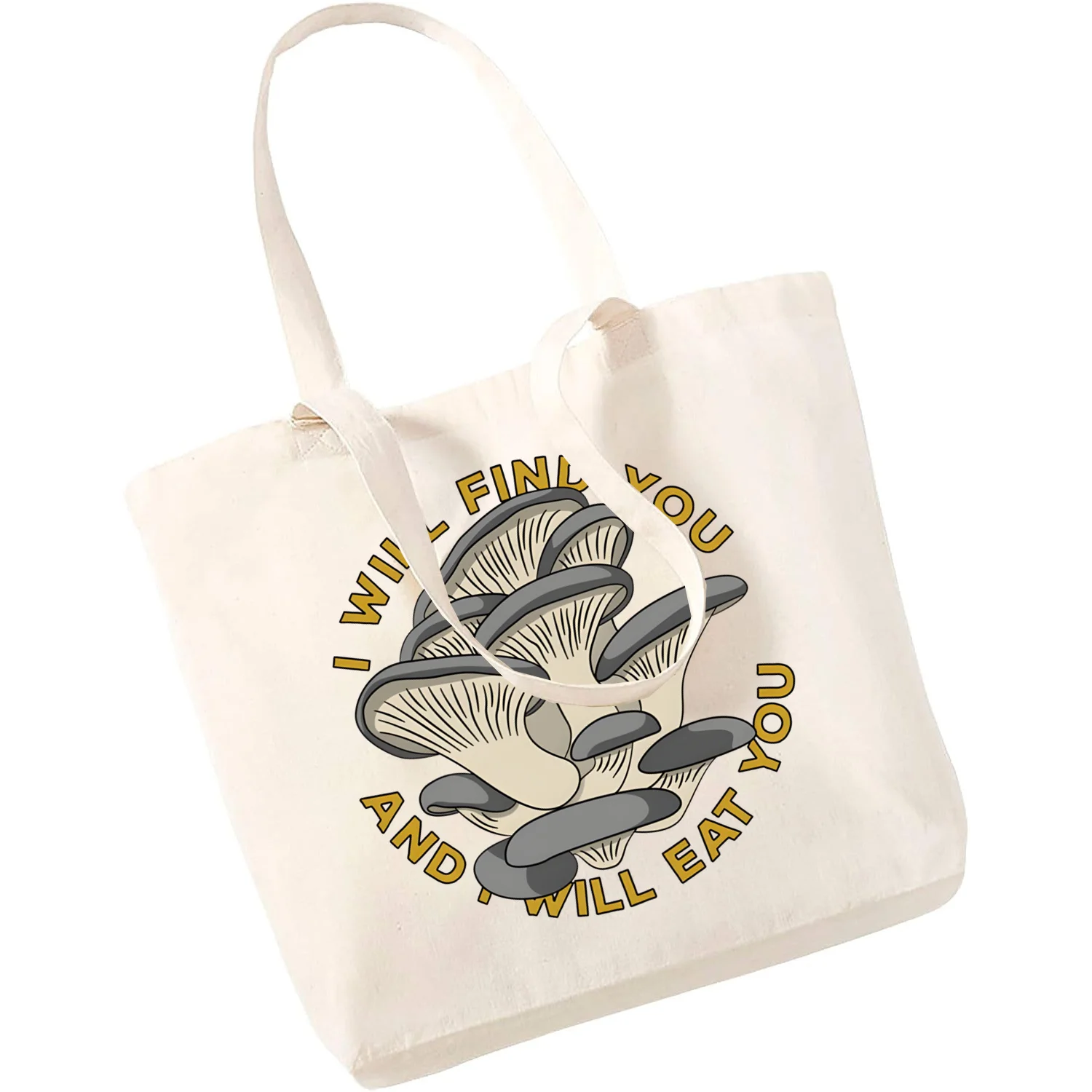 Чёрная парусиновая сумочка в стиле психоделической магии грибов сумка для