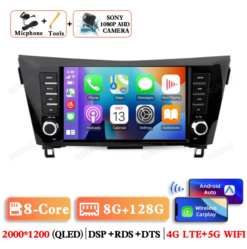 

Автомобильное радио Android 15 для Nissan X-Trail Xtrail X — Trail 3 T32 Qashqai 2 J11 2014-2017 4G LTE DSP GPS 5G WIFI Головное устройство BT DVD