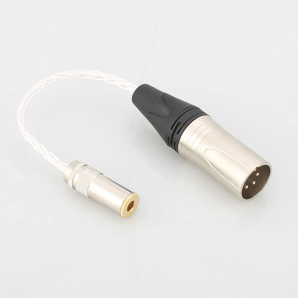 Audiocrast HiFi 7N OCC Серебристый 4-контактный балансный XLR штекер на 4 мм сбалансированный