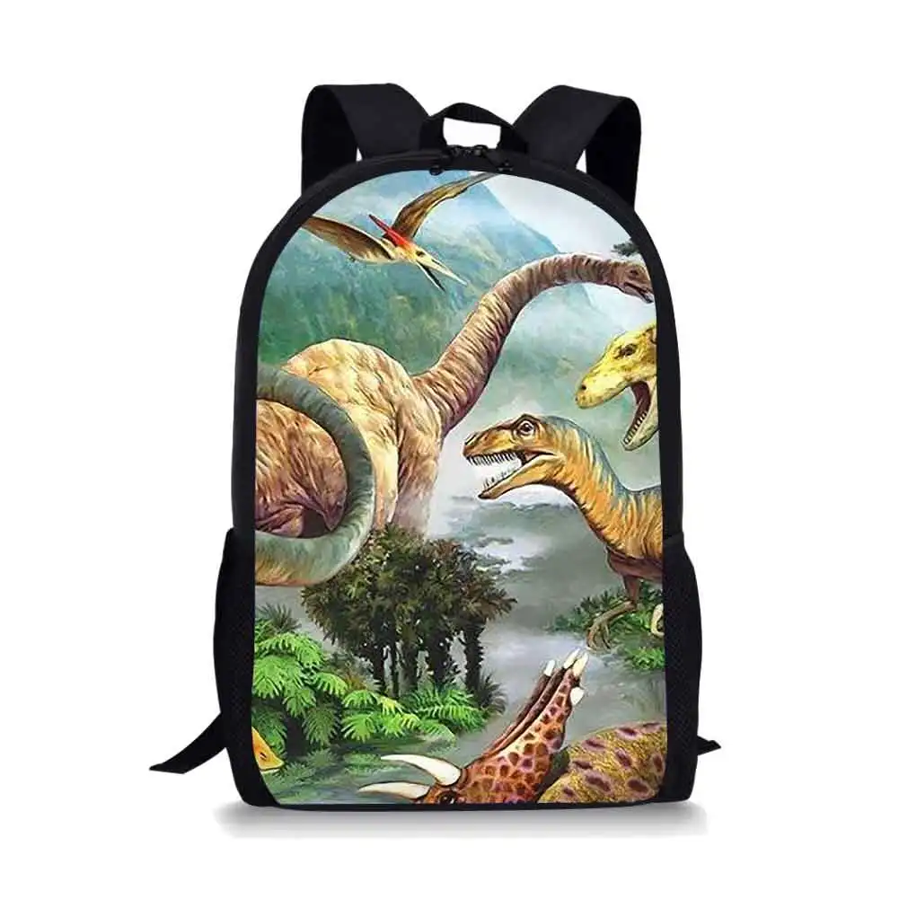 Dinosaur Pattern Print School Bags Daily Travel Climbing Durable Backpack Trendy Birthday Gift for Kids Fashion Knapsack