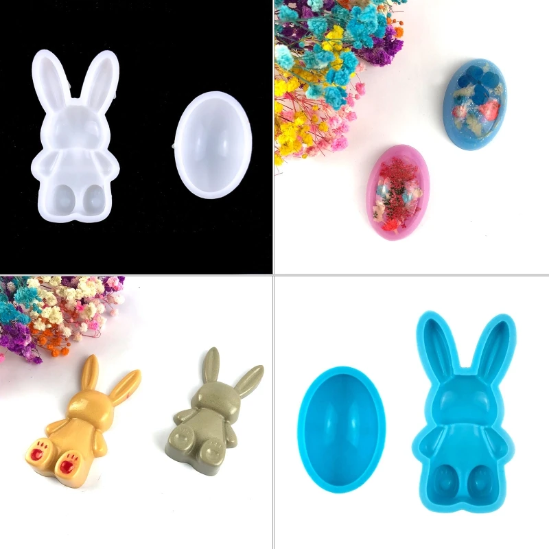 

Easter Egg Rabbit Bunny Silicone Molds for Easter Chocolate Cake Pudding Resin Casting Mold Decoration Party Supplies