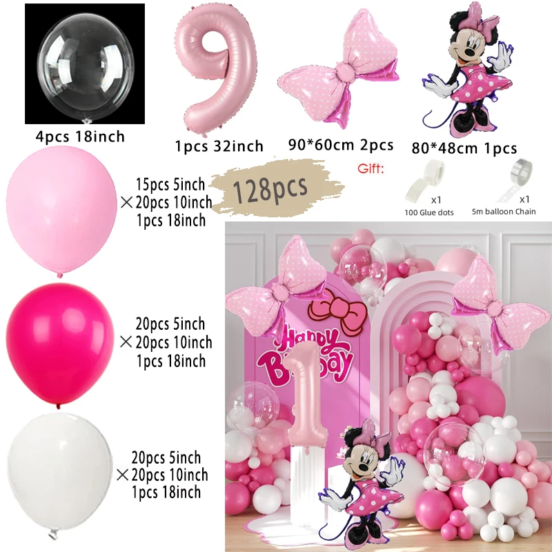 

Набор для создания арки из шаров MINISO розового цвета для девочки