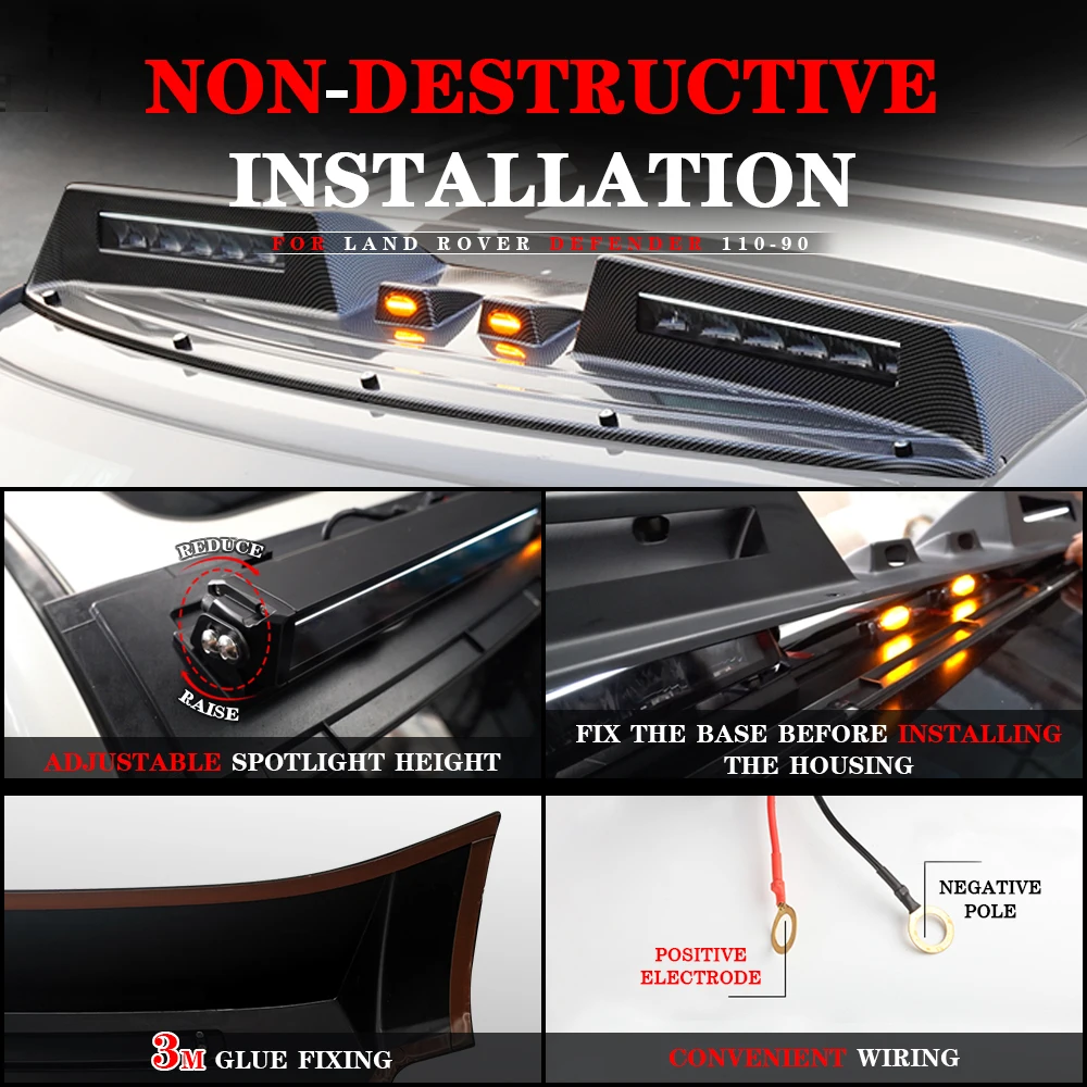 Матовая светильник ная подсветка на крышу для LAND ROVER защитить 2020 2021 аксессуары