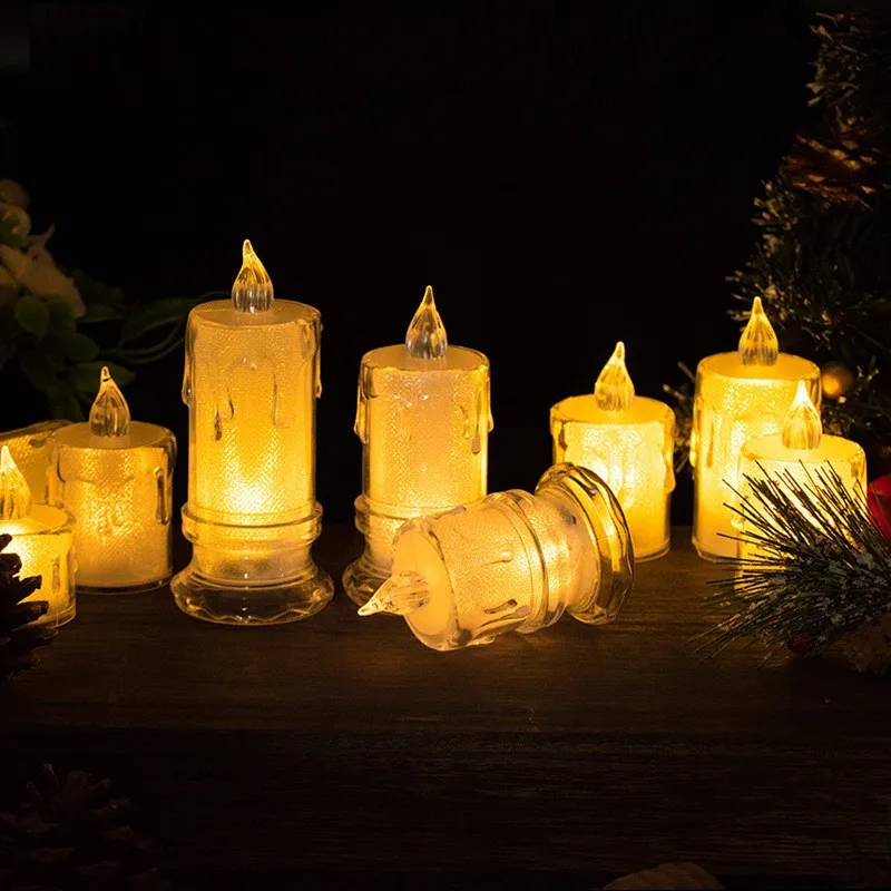 

Светодиодная имитация разрывной электронной свечи, бытовая Бездымная фотосвеча, украшение для рождества, дня рождения, свадьбы, вечеринки