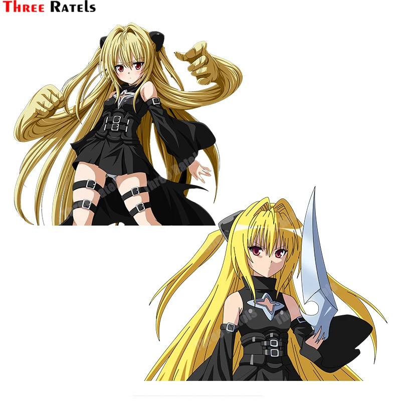 

Виниловая наклейка на бампер Three Ratels B6 Yami To Love Ru, графический Стайлинг автомобиля, стеклоочиститель, задняя дверь, водонепроницаемые наклейк...