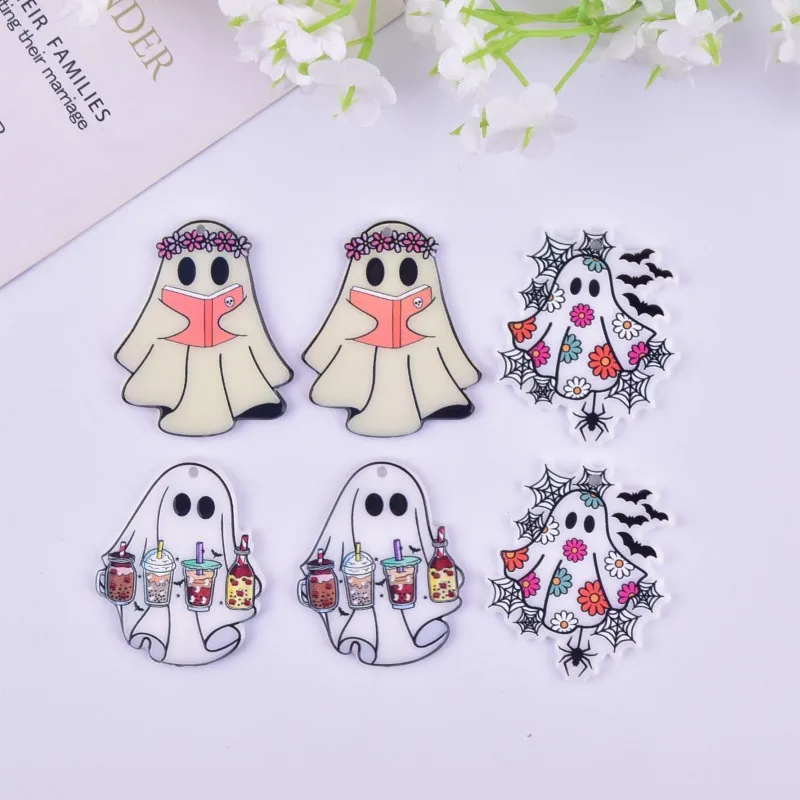 Подвески на Хэллоуин 10 шт./упаковка акриловые креативные забавные кулоны в виде