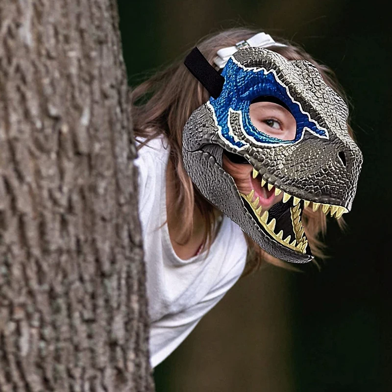 

3D Dinosaur Mask Role Play Props Performance Headgear Jurassic World Raptor Dinosaur Dino Festival Carnival Gifts