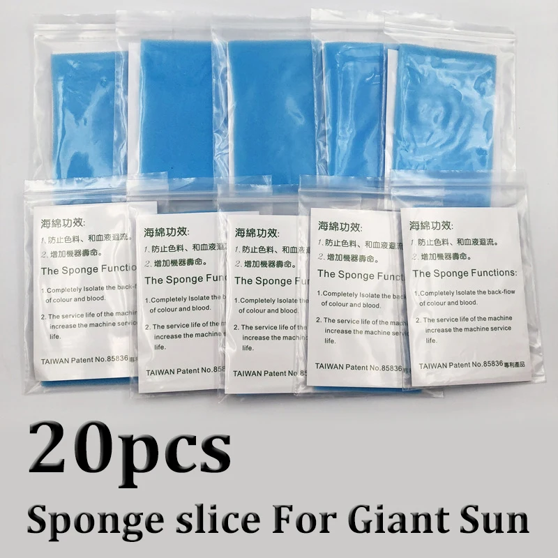 

20pcs for Giant Sun G-8650 Tattoo Machine Sunshine Permanent Makeup Machine G-9410 G-9430 G-9740 Tattoo Accesories Sponge Slice