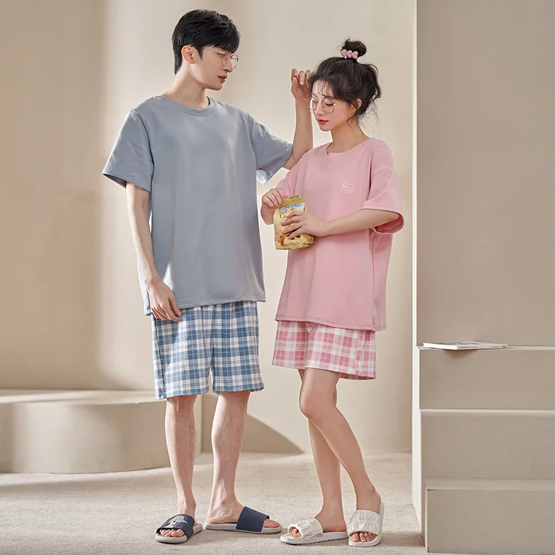 Couple Pajamas matching sets Adults Sleepwear Cotton Nightwear For Men And Women Casual Home Clothes Pjs Pyjamas Homme Femme