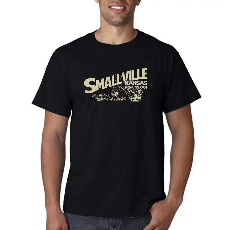 

100% хлопок уникальный стиль Grophic Tee Supermon Smollville Мужская футболка