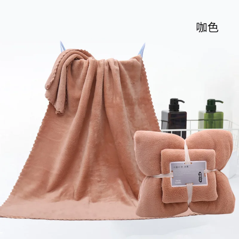 

Банное полотенце из кораллового флиса, Размеры 35*75 см и 70x14 см, 5 цветов