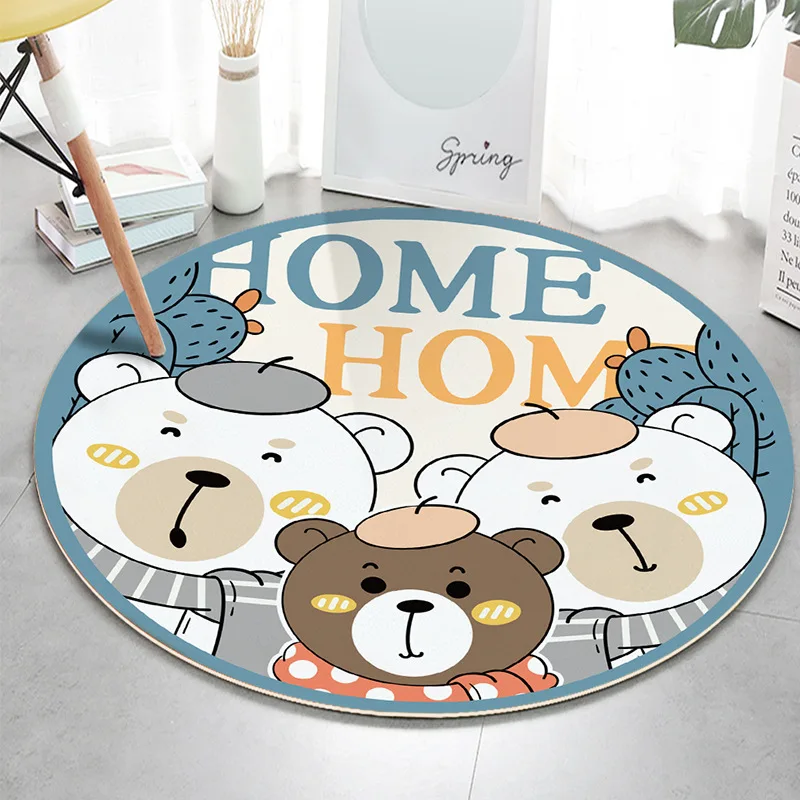 

Children's Home Decoration Children's Room Round Floor Mat Living Room Bedroom Carpet Floor Mat Chair Mat Leisure Mat