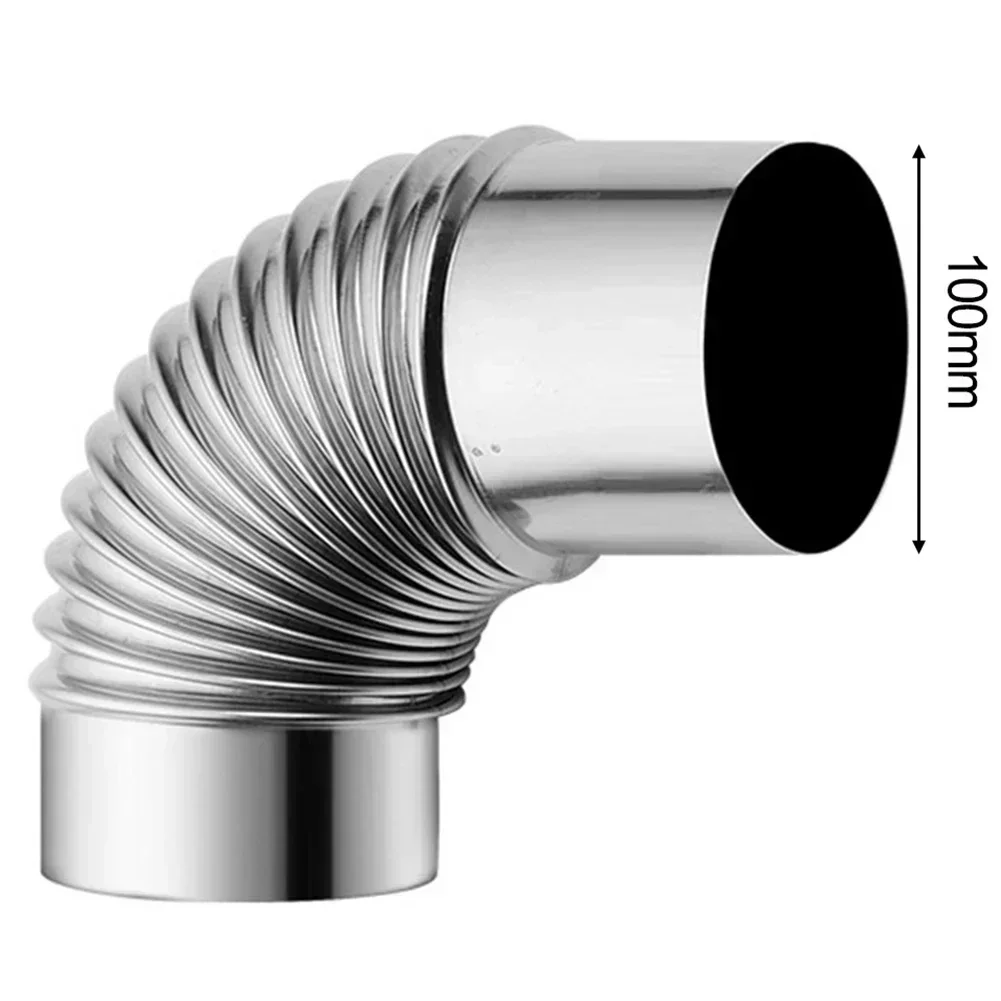 50 мм-100 мм дымоходная труба, колено из нержавеющей стали, дымоходная труба, дымоход, дымоход, газовая труба, дровяные печи, нагреватель, выхлопная труба
