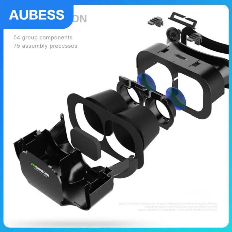 Shinecon G06e Glasses Black White Eyeglass Stereo Vr Suction Type Switch Design Vr Adjustable Pupil Distance Abs