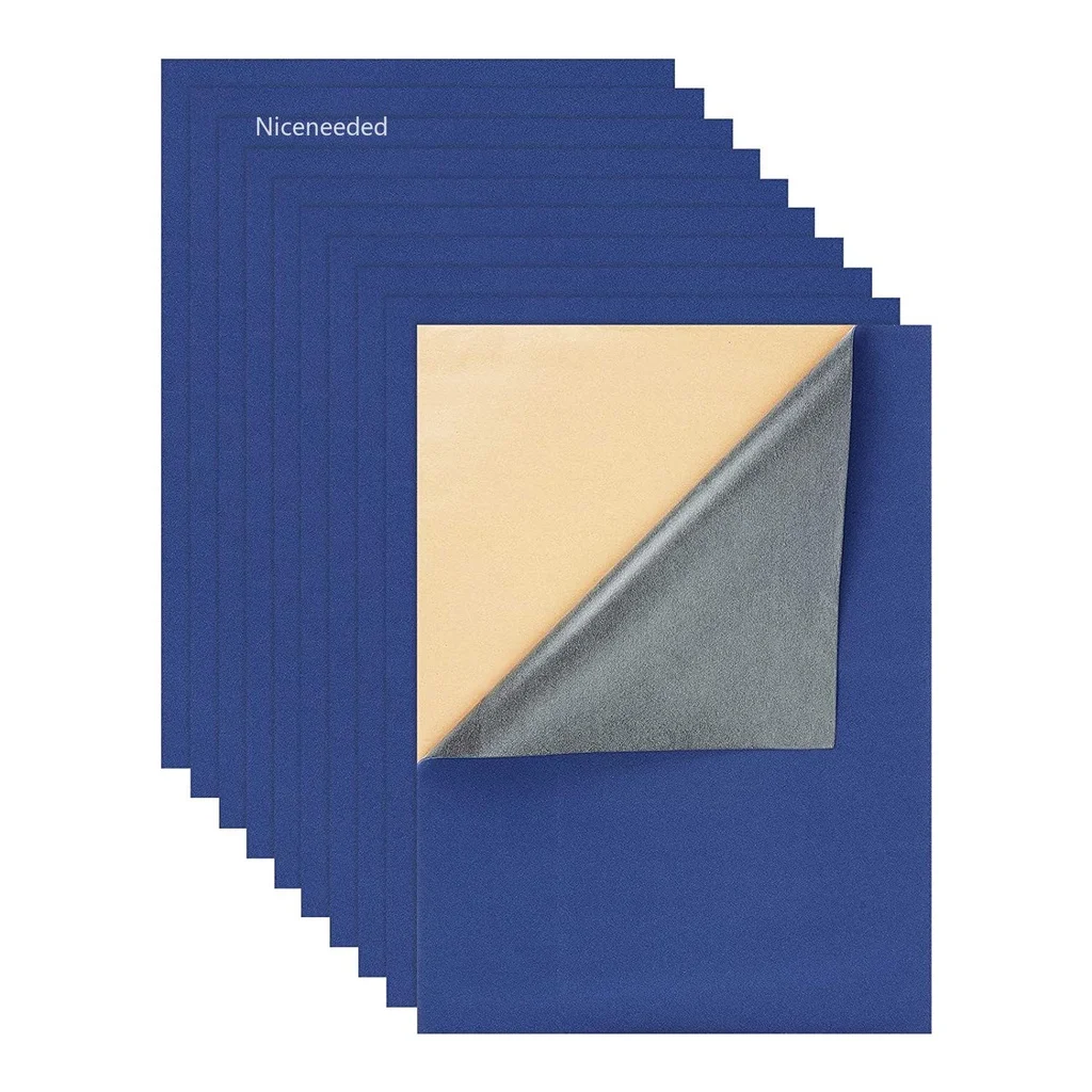 

12PCS Velvet Fabric Sticky Back Adhesive Felt Sheet Self-Adhesive Durable and Water Resistant Multi-purpose Ideal for Art
