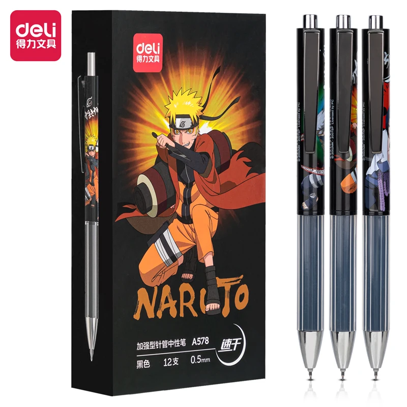 

Deli 3pcs 0.5mm Black Ink Gel Pen Signing Pen School Student Supplies Anime Pen Office Supplies Stationery For Writing