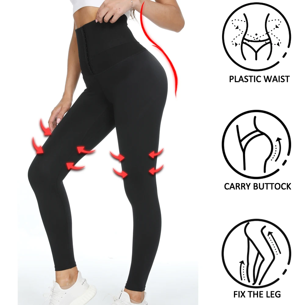Velssut Yoga Pants for Women Belly Control Leggings Plush High Waist Trousers Ladies Body Shaper Slimming Panty Fitness Workout