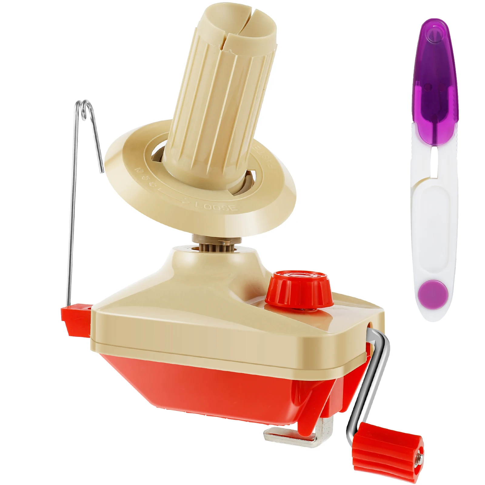 

Yarn Ball Winder Hand Operated Low Noise Wool Winder with Scissors Portable Lightweight Wool String Winder Reusable Manual Wool