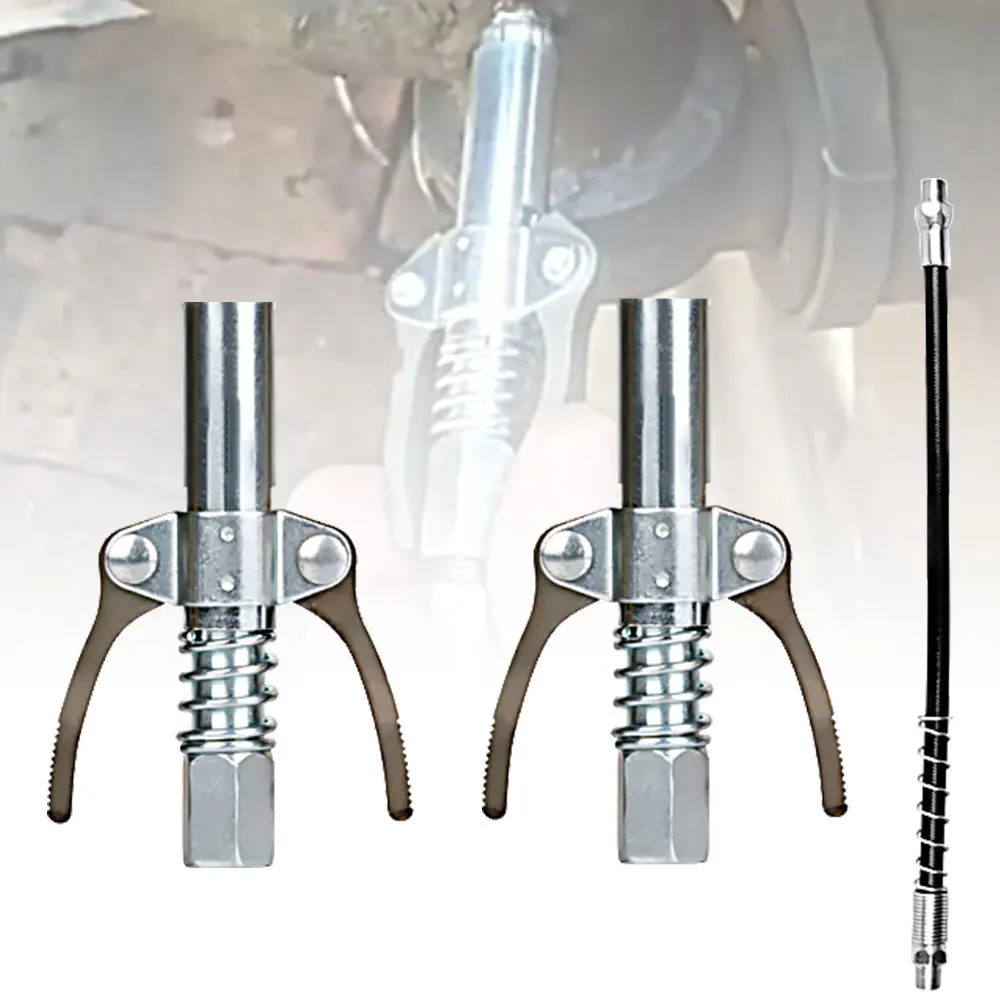 

Grease Coupler Heavy-Duty Quick Release Grease Gun Coupler NPTI/8 10000PSI Two Press Easy to Push Accessories
