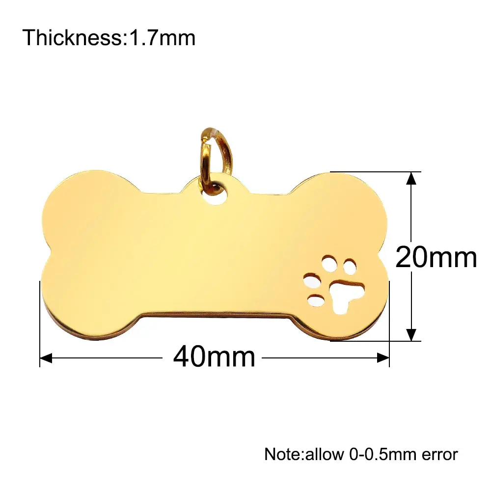 Купить Идентификационная бирка для кошек и собак, из нержавеющей стали, 100 шт. Дешево Идентификационная бирка для кошек и собак, из нержавеющей стали, 100 шт.