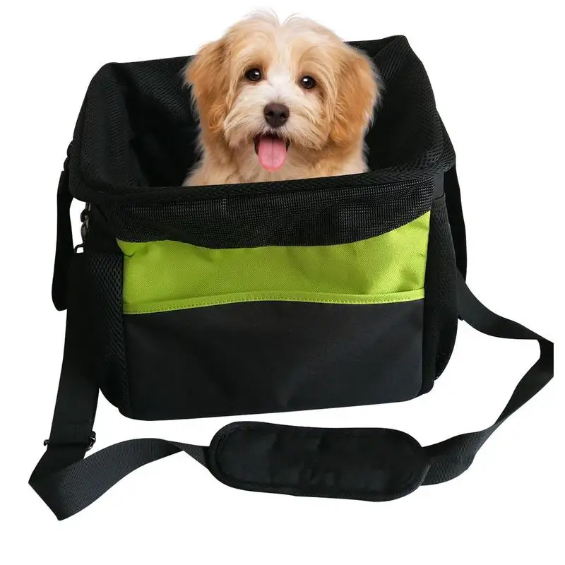 

Dog Bicycle Basket Folding Dog Backpack Ventilated Soft-Sided Pet Carrier Backpack With Ventilation Design For Medium Dog
