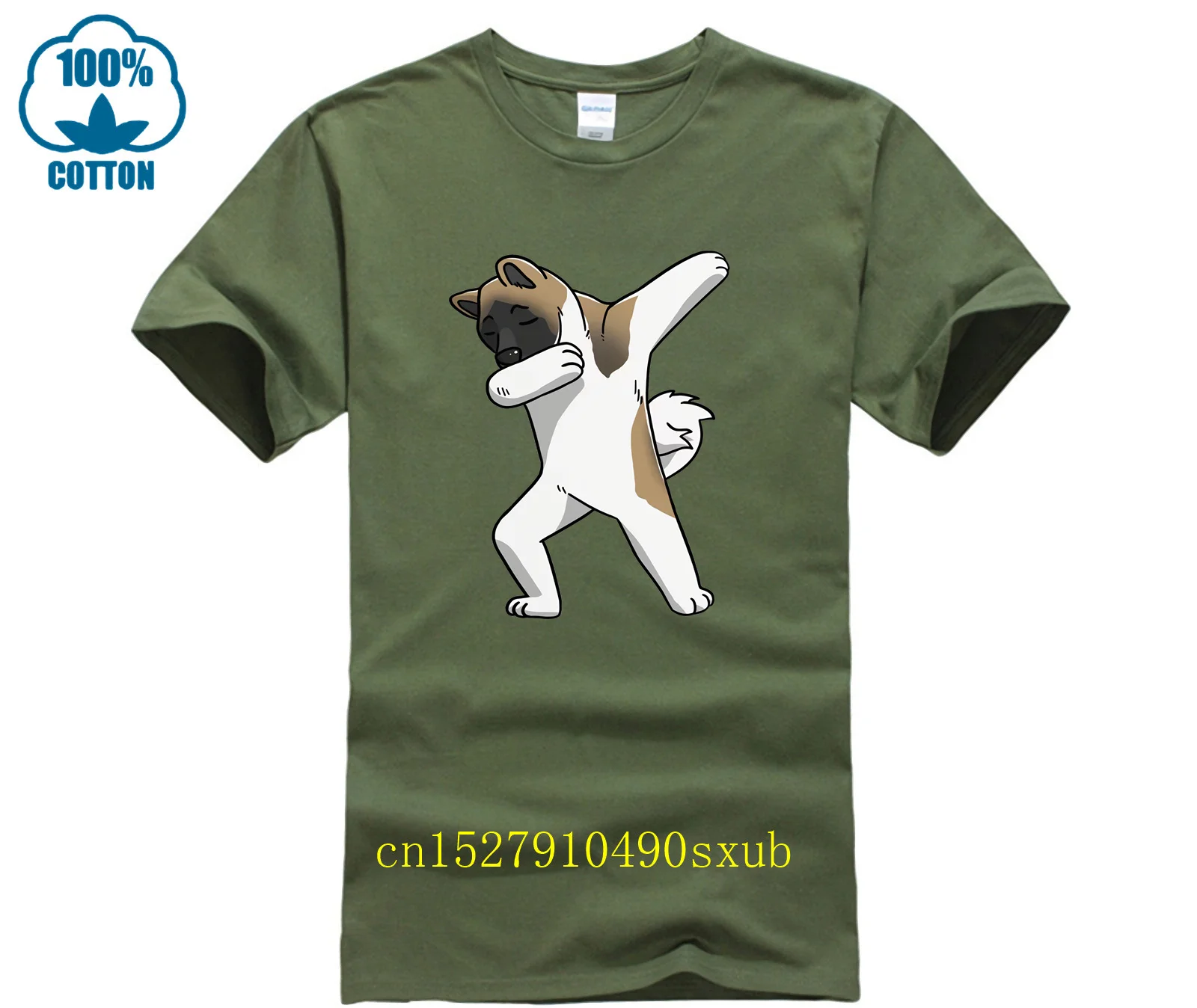 Дешевая мужская забавная футболка Dabbing Akita Inu индивидуальный дизайн японская Ken с