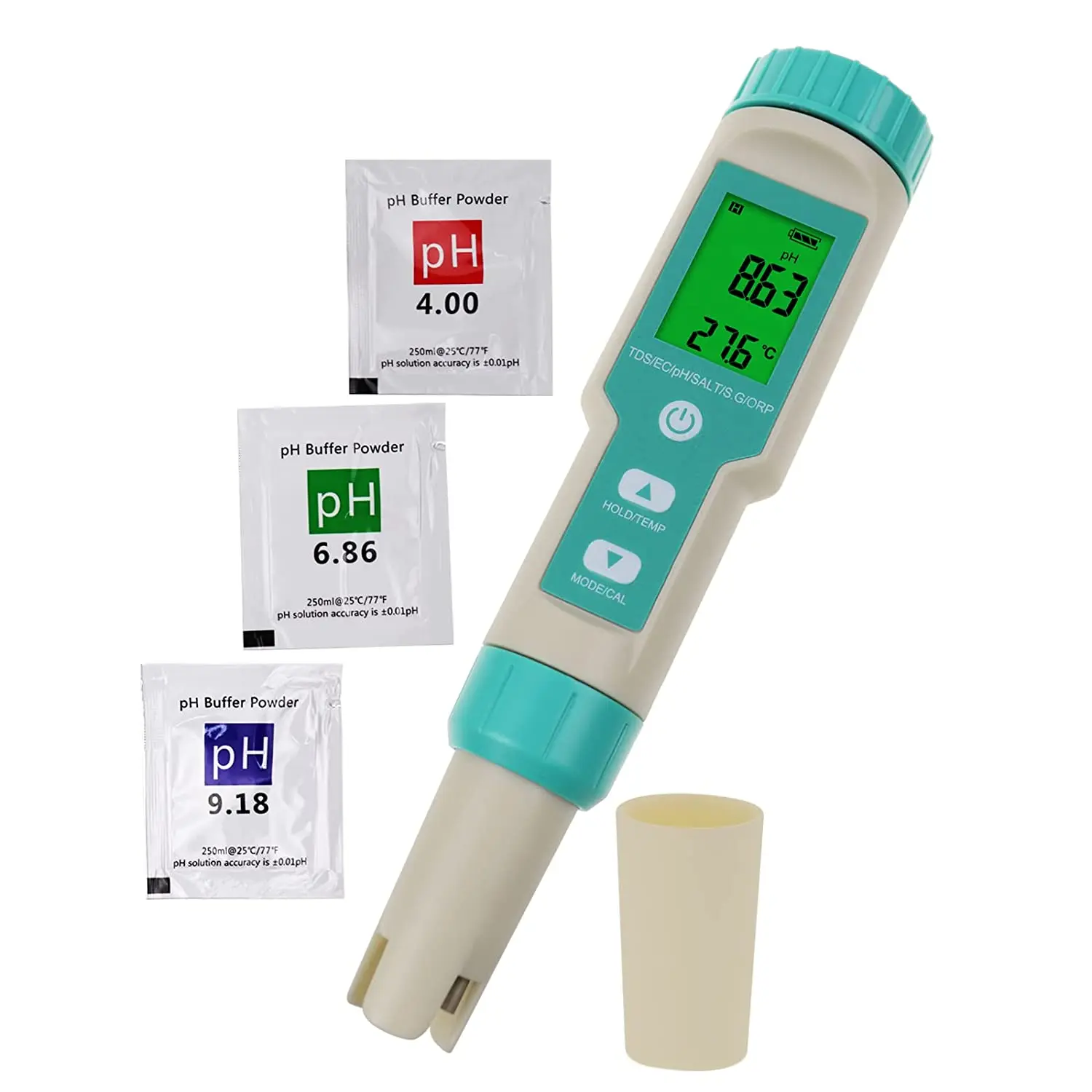 

Тестер качества воды 7 в 1, многофункциональный pH TDS EC ORP солености SG, измеритель температуры, ручка типа IP67 ATC для гидропоники, аквариума