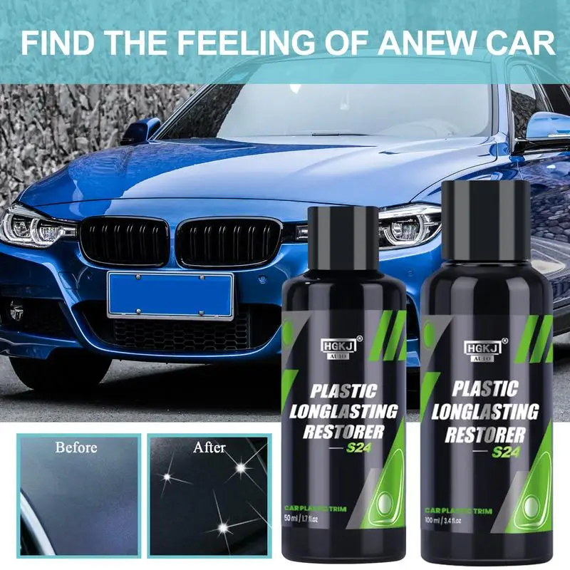 

100ml Car Plastics Parts Refurbish Agent Trim Restorer Restores And Renews For Vehicle Interior Exterior Refurbishing For Car