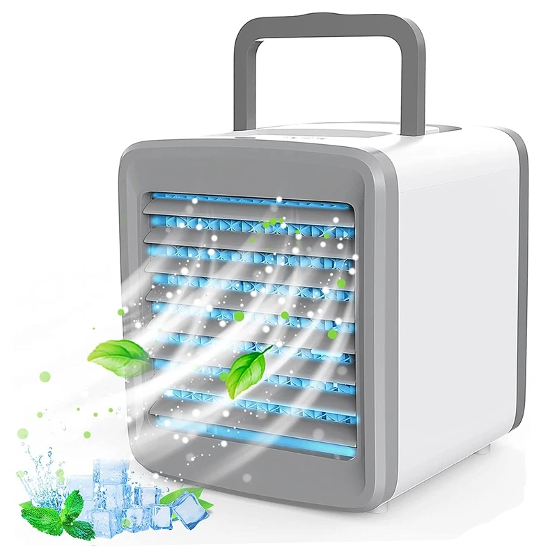 

Portable Air Conditioner Fan Air Cooler Personal Evaporative Cooler Rechargeable Air Conditioner Fan With Handle