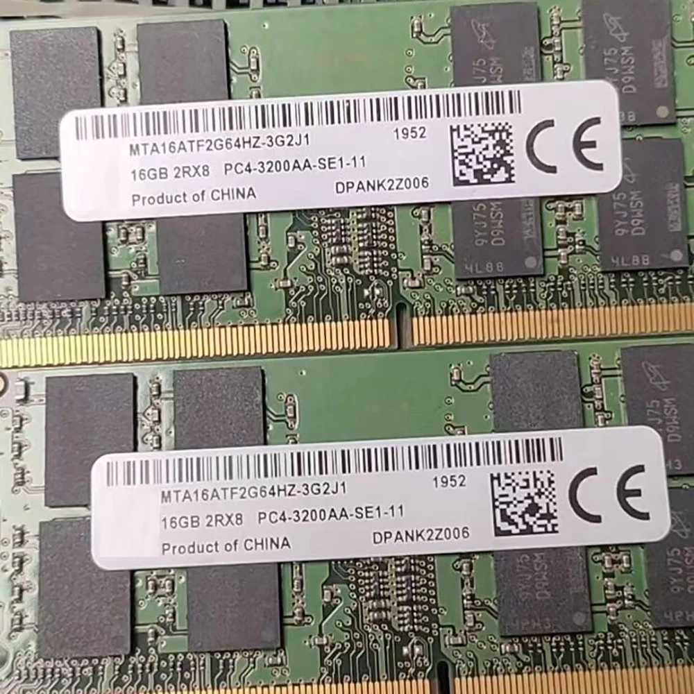 Для ноутбука MT RAM MTA16ATF2G64HZ-3G2J1 16G 16GB 2RX8 DDR4 3200, быстрая доставка, высокое качество