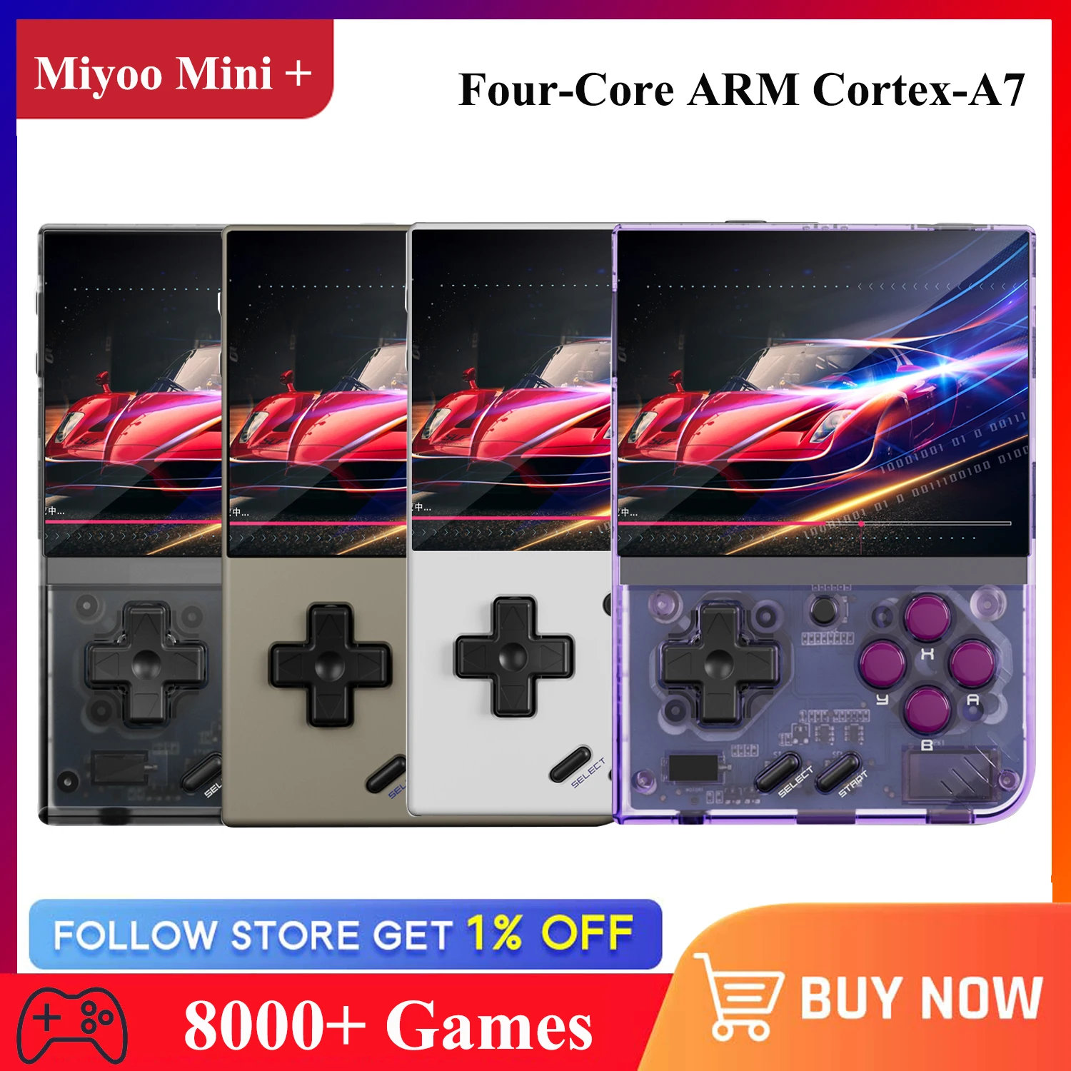 

ANBERNIC Miyoo Mini + Miyoomini Plus Retro Handheld Game Console 128GB Cortex-A7 Linux System 3.5-inch IPS Screen Game Player