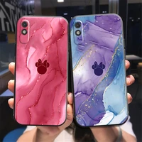 disney mickey mouse marble phone case for xiaomi redmi 7 7a 8 8a 8t 9 9t 9a 9c note 7 8 9 9s silicone cover funda soft black