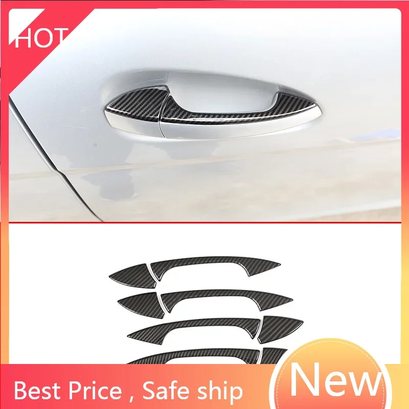 

4 Pcs For Mercedes Benz GLK GL ML C Class W204 X204 Carbon Fiber ABS Chrome Car Door Handle Trim Car Accessories KI
