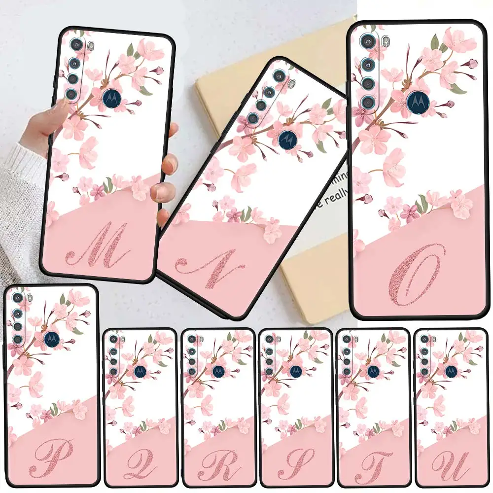 

Letter Pink Fashion Initial R S Cases For Motorola One Fusion G30 G9 Play G8 Power Lite E6s G Stylus Edge 20 Pro Phone Shell
