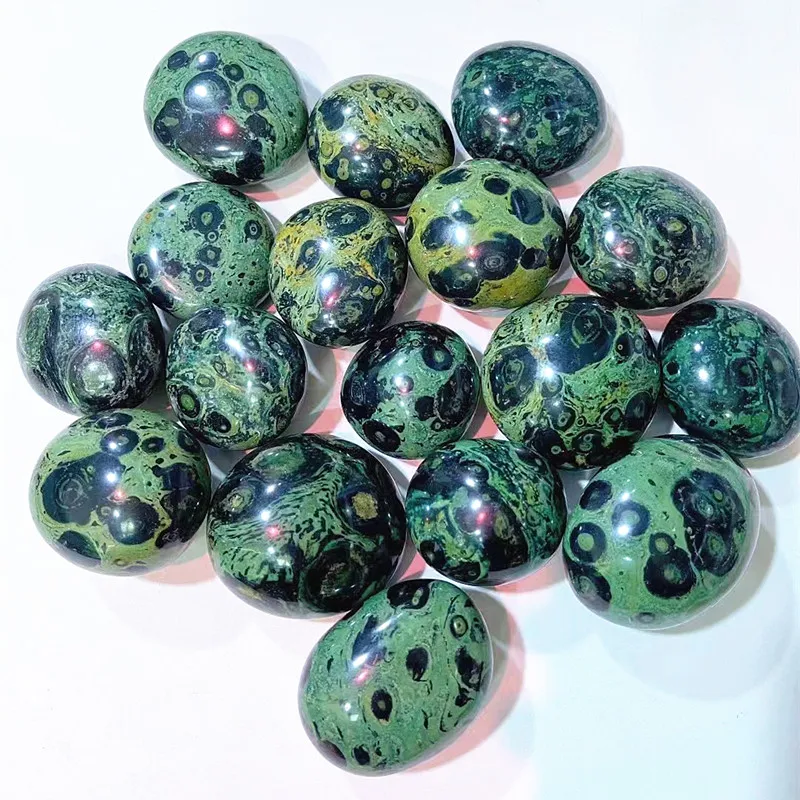 Натуральный кристалл зеленый драгоценный камень для украшения Kambaba Jasper
