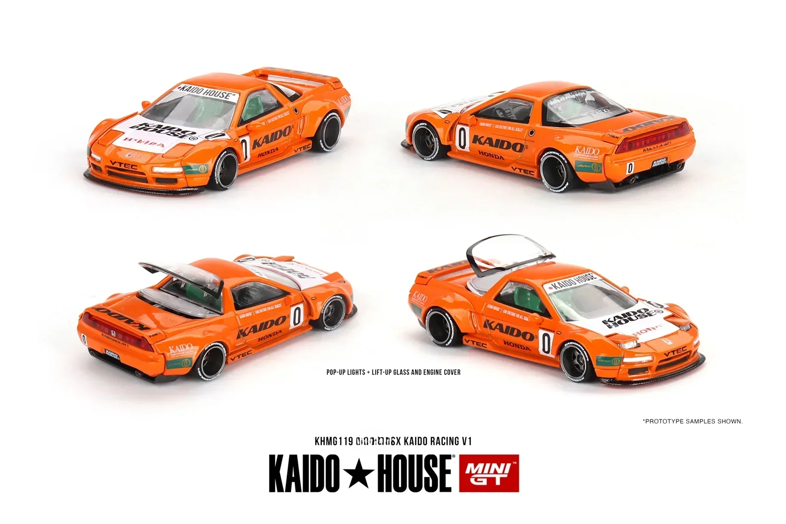 Литая под давлением модель автомобиля Kaido House MINIGT 1:64 NSX Racing V1