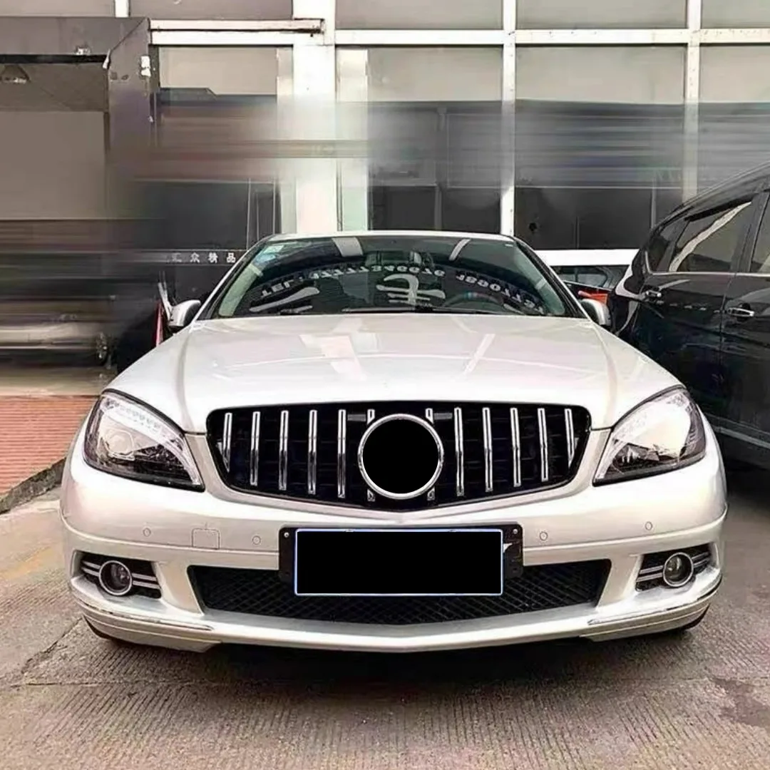 Фото Обновленная передняя решетка бампера Racing Grill Mesh Tuning для Mercedes-Benz C-класса W204 C204 Coupe C43 2007-14 C200 в стиле GT №4