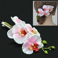 1pc bohemia big butterfly orchid flower hair clip fashion women bridal hair accessories 8colors high quality wedding vacation