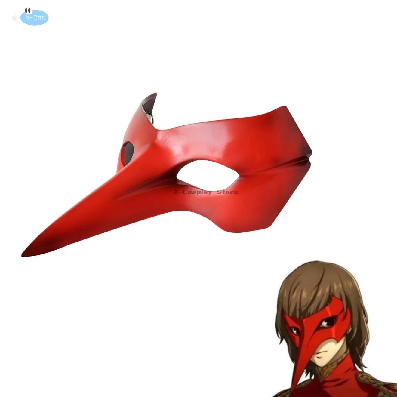 Маска Goro Akechi косплей аниме роль Persona 5 ворона шлем на половину лица головной убор