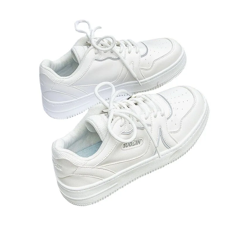 

Женские спортивные стильные кроссовки, белые весенние теннисные кроссовки на платформе в стиле аниме, Лолита, плоские вулканизированные кр...