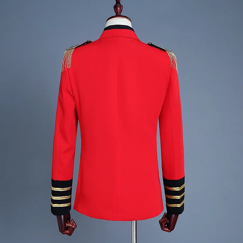 2022 мужской красный эполет с кисточками армейское платье костюм для фотостудии