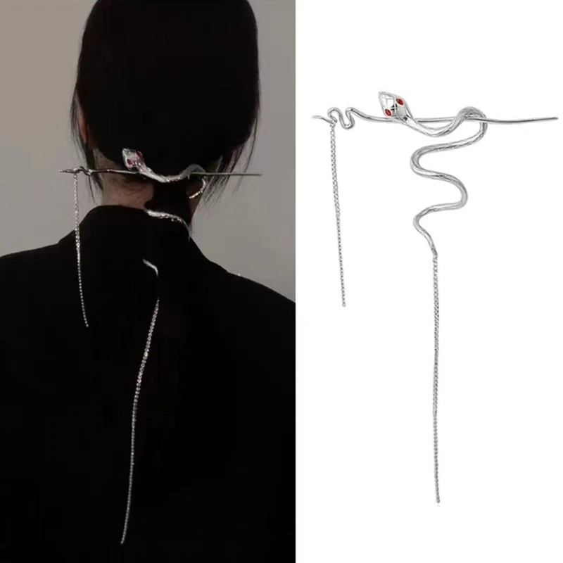 

Темпераментная крученая шпилька для волос в форме змеи, новая шпилька для волос в китайском стиле, свадебные аксессуары для волос для женщин, длинные волосы