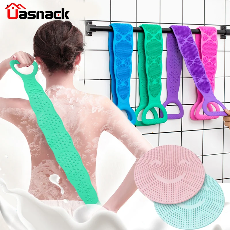 

Body Silicone Brush Silicone Rub Back Rub Exfoliate Foot Brush Back Brush Bath Scrub Clean Tool Stain Removal Bath Belt
