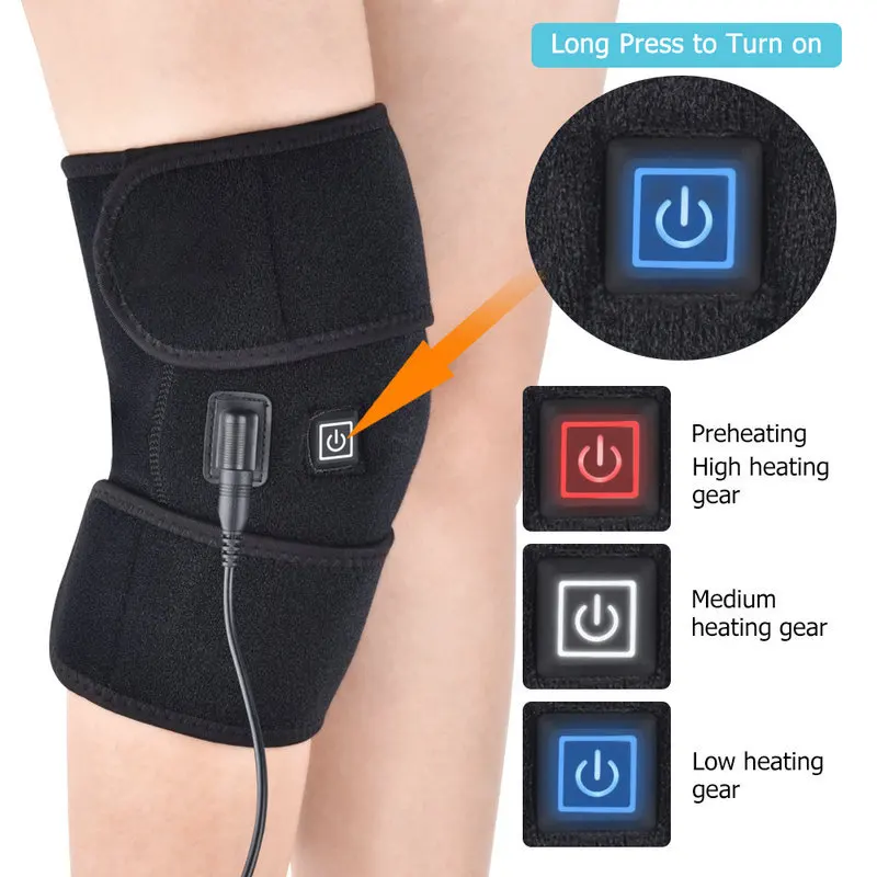 

Electric Heating Relieve Knee Pads Pain Relief Support Brace Therapy Joint Injury Recovery Rehabilitation For Arthritis Leg