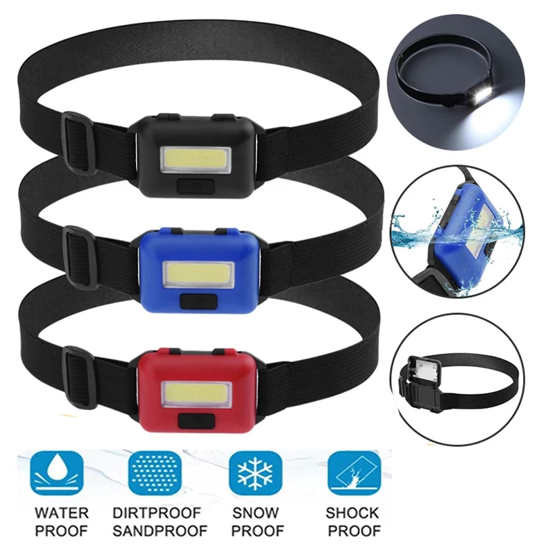 

Lighting Portable Headlamp Flashlights Headtorch Outdoor Camping Battery Headlight For Hiking Mini Camping Waterproof